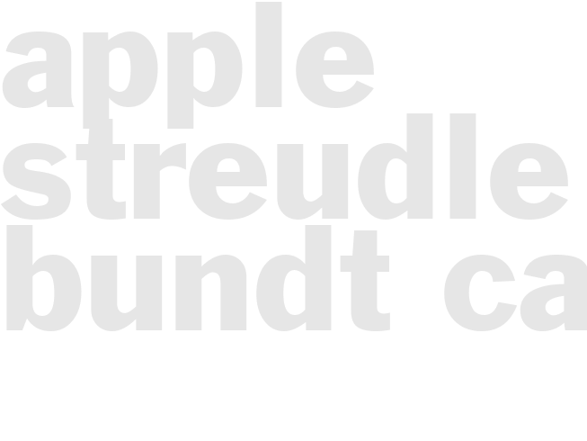 APPLE STREUDLE BUNDT CAKE