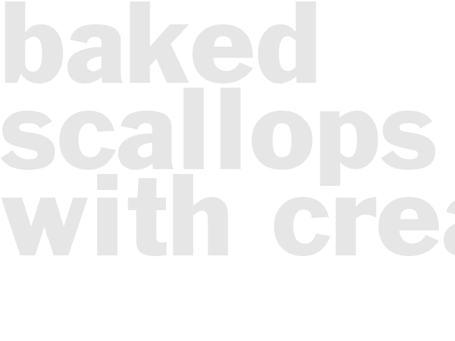 BAKED SCALLOPS WITH CREAM