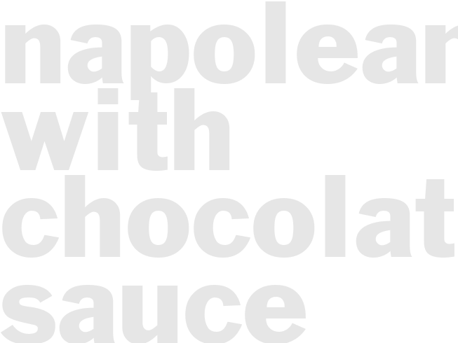 NAPOLEANS WITH CHOCOLATE SAUCE