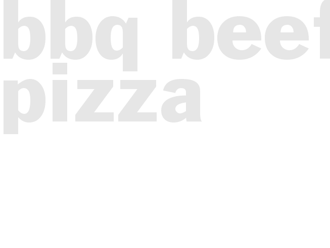 BBQ BEEF PIZZA