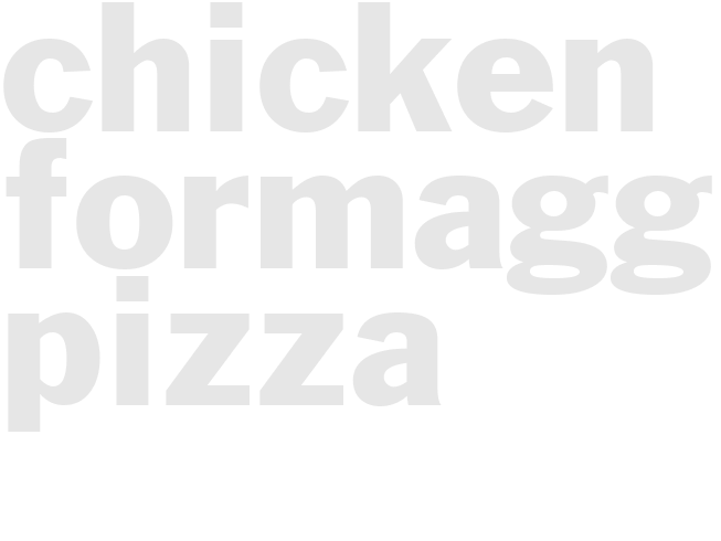 CHICKEN FORMAGGIO PIZZA