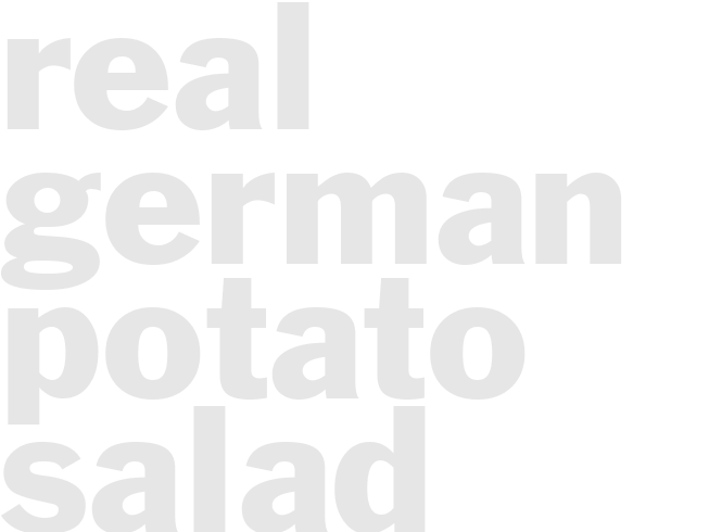 REAL GERMAN POTATO SALAD