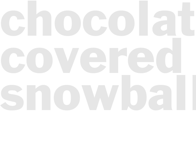 CHOCOLATE-COVERED SNOWBALLS
