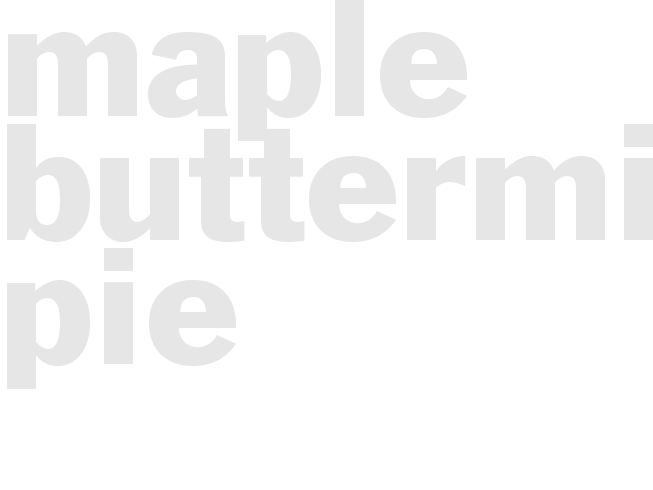 MAPLE BUTTERMILK PIE