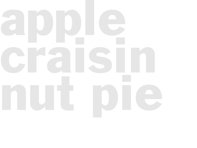 APPLE CRAISIN NUT PIE 