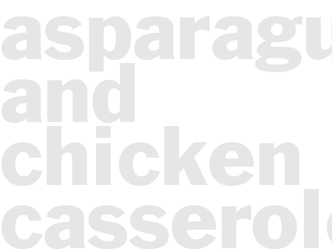 ASPARAGUS AND CHICKEN CASSEROLE