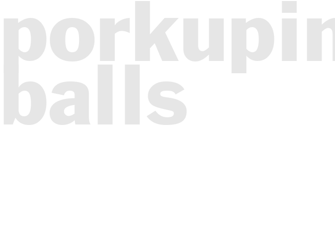 Porkupine Balls