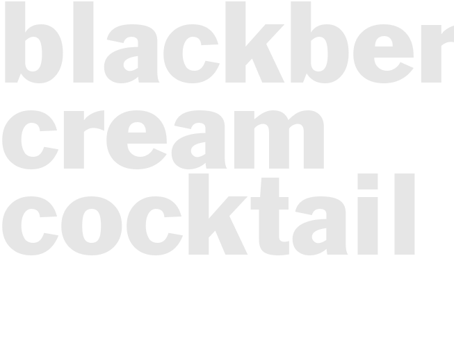 Blackberry Cream Cocktail