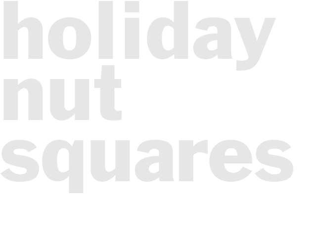 HOLIDAY NUT SQUARES