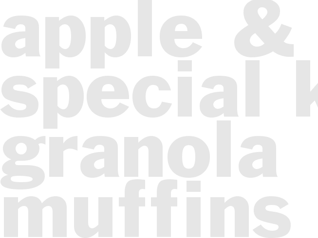 APPLE & SPECIAL K GRANOLA MUFFINS
