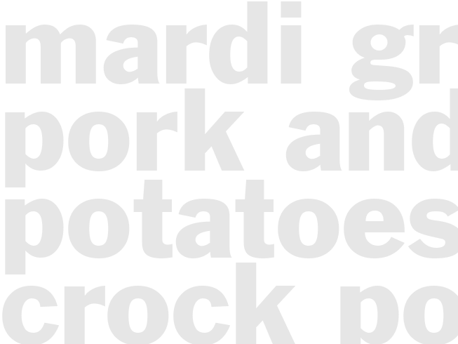 MARDI GRAS PORK AND POTATOES - Crock pot 