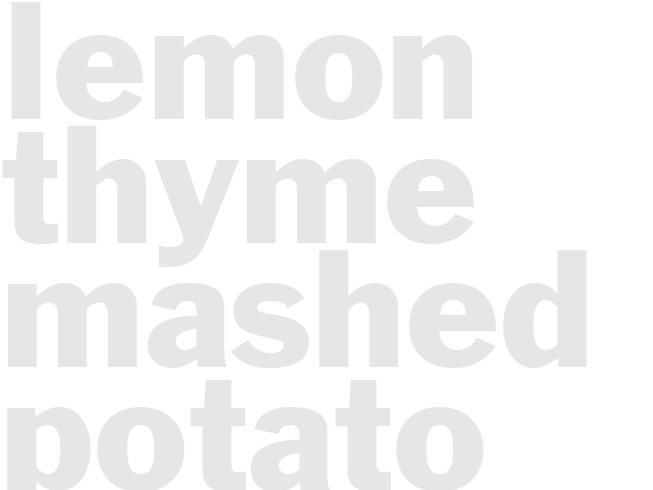 LEMON THYME MASHED POTATO 