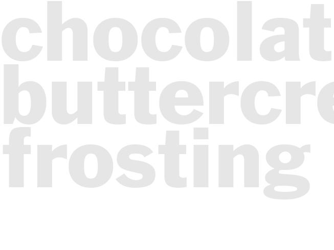 CHOCOLATE BUTTERCREAM FROSTING 