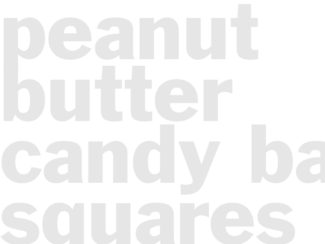 PEANUT BUTTER CANDY BAR SQUARES