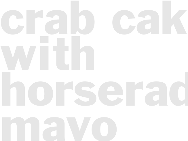 CRAB CAKES WITH HORSERADISH MAYO 