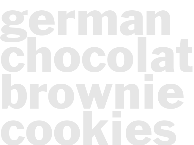 GERMAN CHOCOLATE BROWNIE COOKIES