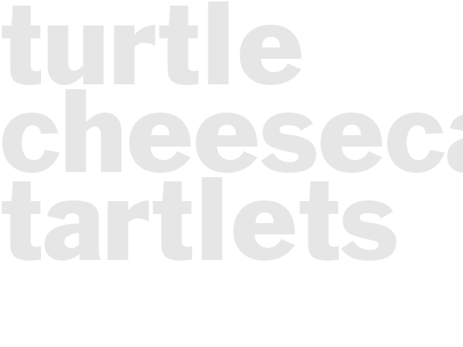 TURTLE CHEESECAKE TARTLETS