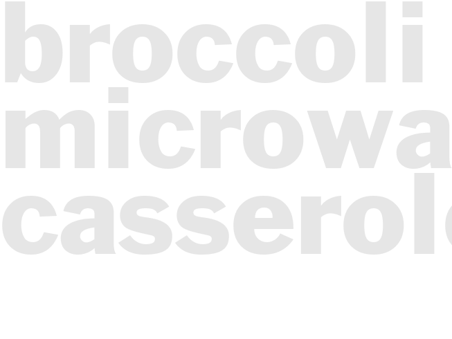 BROCCOLI MICROWAVED CASSEROLE