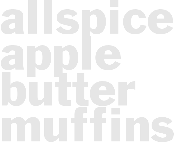 ALLSPICE-APPLE BUTTER MUFFINS