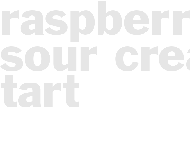 RASPBERRY SOUR CREAM TART