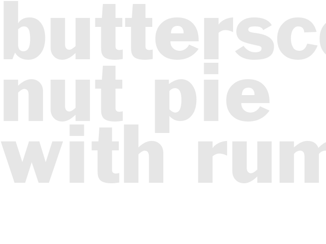 BUTTERSCOTCH NUT PIE WITH RUM
