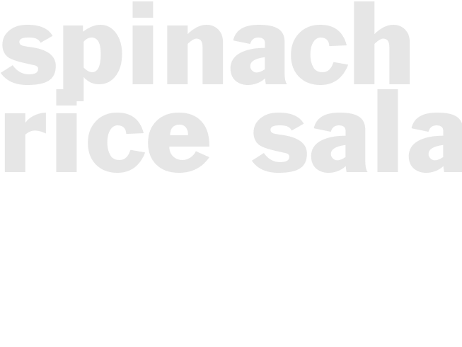 SPINACH-RICE SALAD