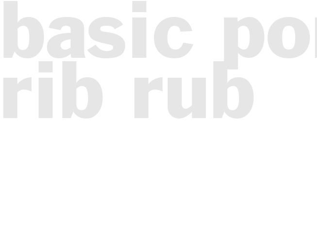 BASIC PORK RIB RUB