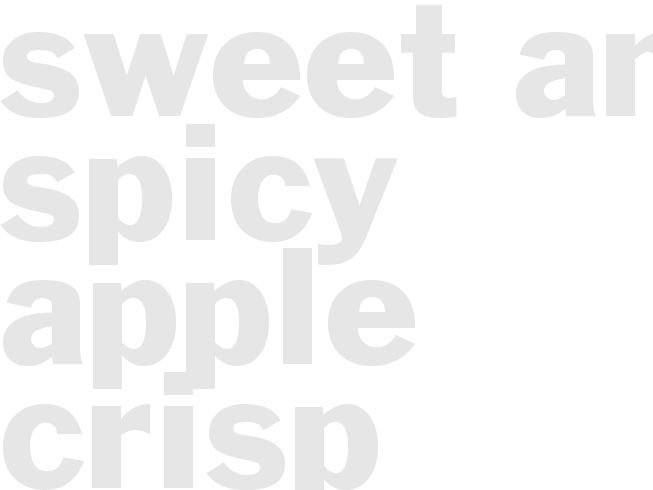 SWEET AND SPICY APPLE CRISP