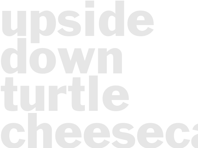 UPSIDE-DOWN TURTLE CHEESECAKE