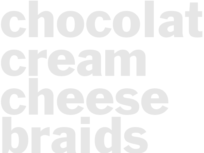 CHOCOLATE CREAM-CHEESE BRAIDS