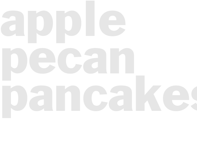 APPLE PECAN PANCAKES 