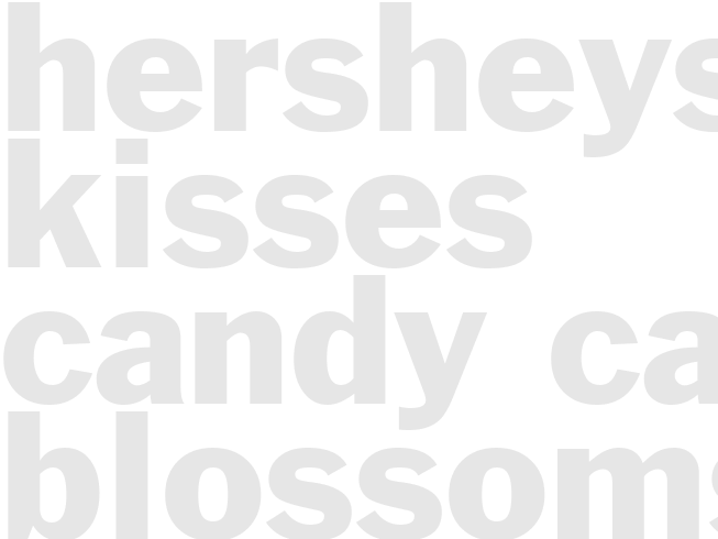 HERSHEYS KISSES CANDY CANE BLOSSOMS