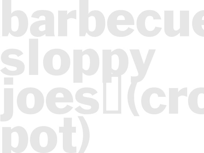 BARBECUED SLOPPY JOES (Crock Pot)