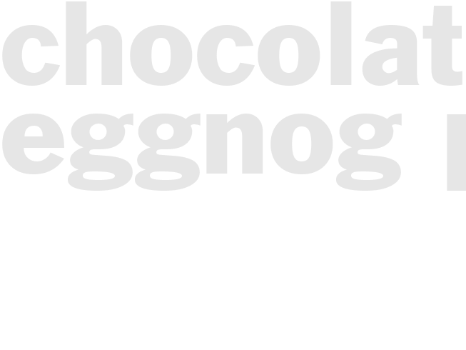 CHOCOLATE EGGNOG PIE