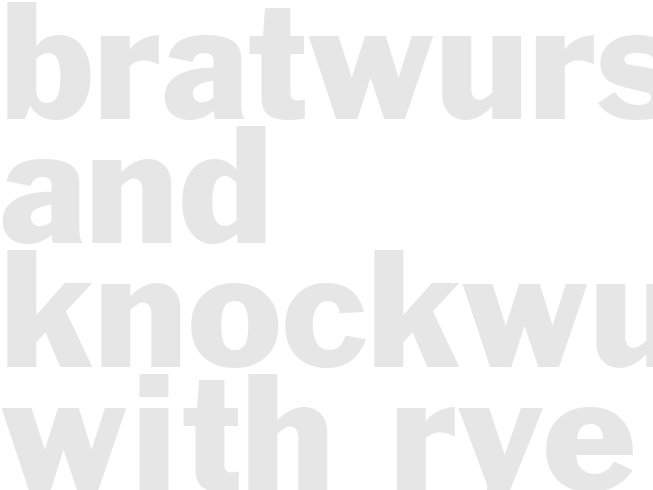 BRATWURST AND KNOCKWURST WITH RYE TOAST POINTS