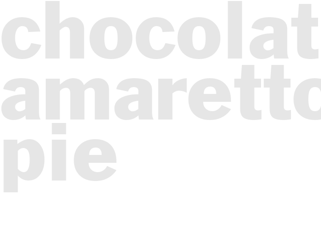 CHOCOLATE AMARETTO PIE