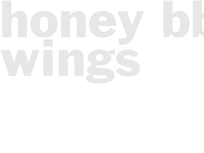 HONEY BBQ WINGS