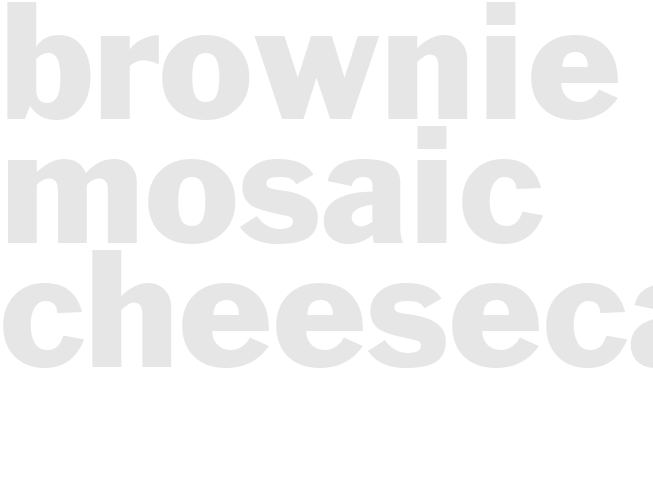 BROWNIE MOSAIC CHEESECAKE