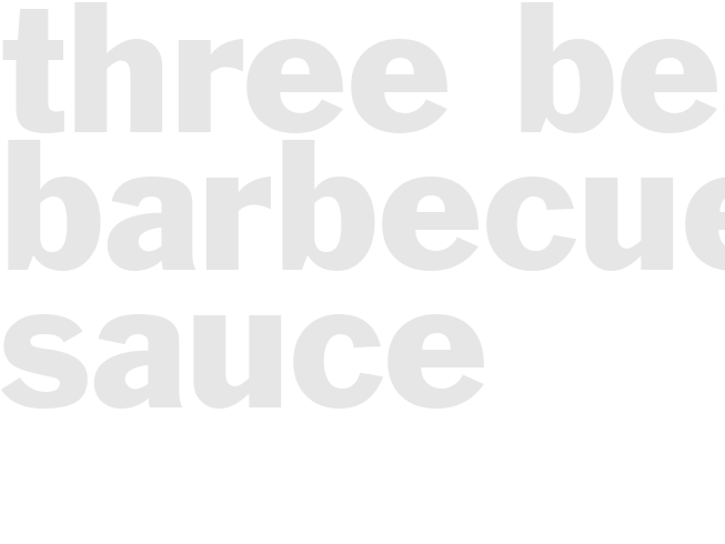 THREE BEAN BARBECUE SAUCE