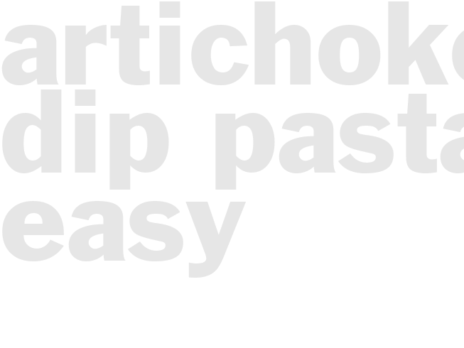 ARTICHOKE DIP PASTA - Easy