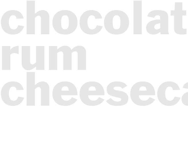CHOCOLATE RUM CHEESECAKE