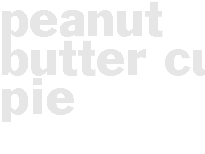 PEANUT BUTTER CUP PIE