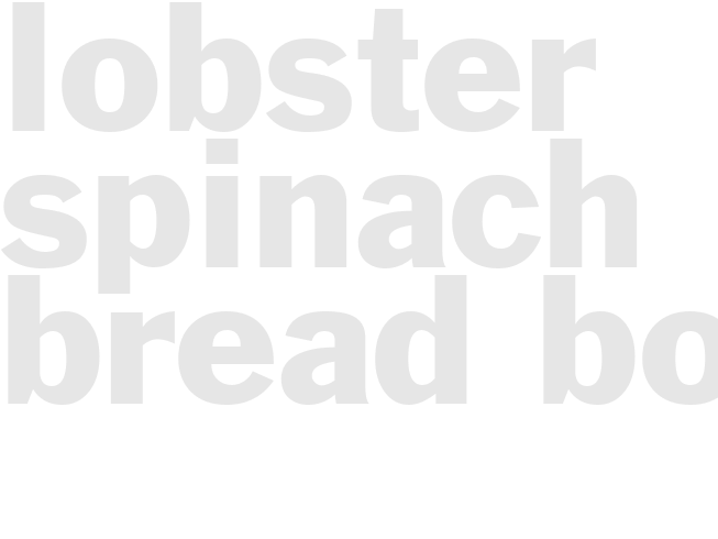 LOBSTER SPINACH BREAD BOWL
