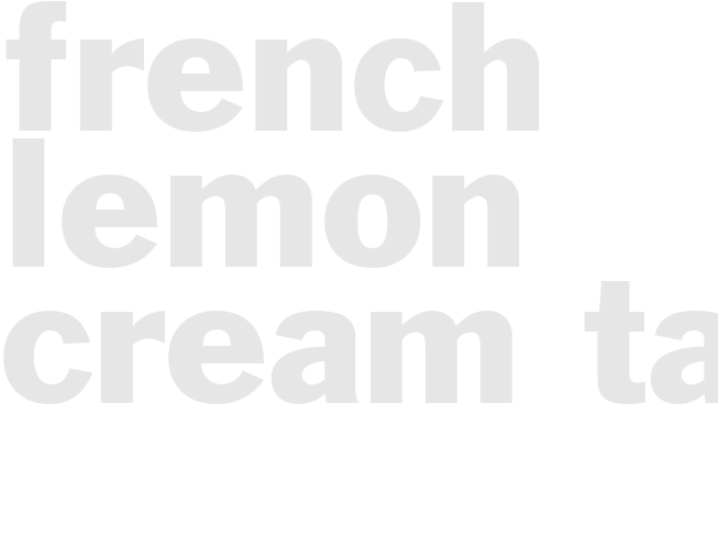 FRENCH LEMON CREAM TART