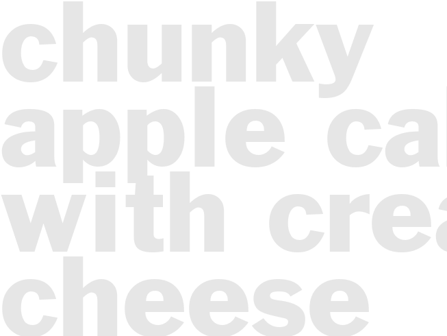 CHUNKY APPLE CAKE WITH CREAM CHEESE FROSTING