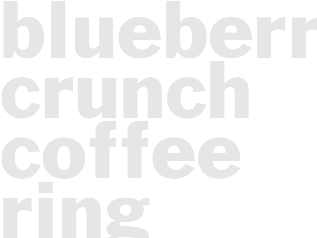 BLUEBERRY CRUNCH COFFEE RING  