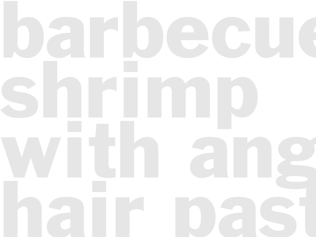 BARBECUE SHRIMP WITH ANGEL HAIR PASTA
