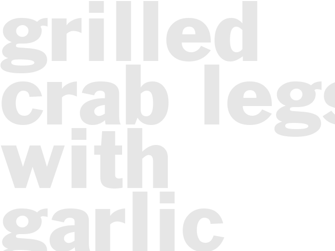 GRILLED CRAB LEGS WITH GARLIC TARRAGON BUTTER 