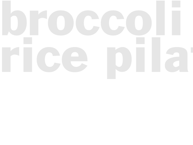 BROCCOLI RICE PILAF