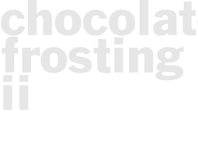 CHOCOLATE FROSTING  II